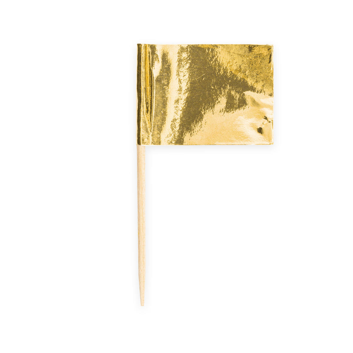 Cocktailflagg Metallisk Gull 50 stk