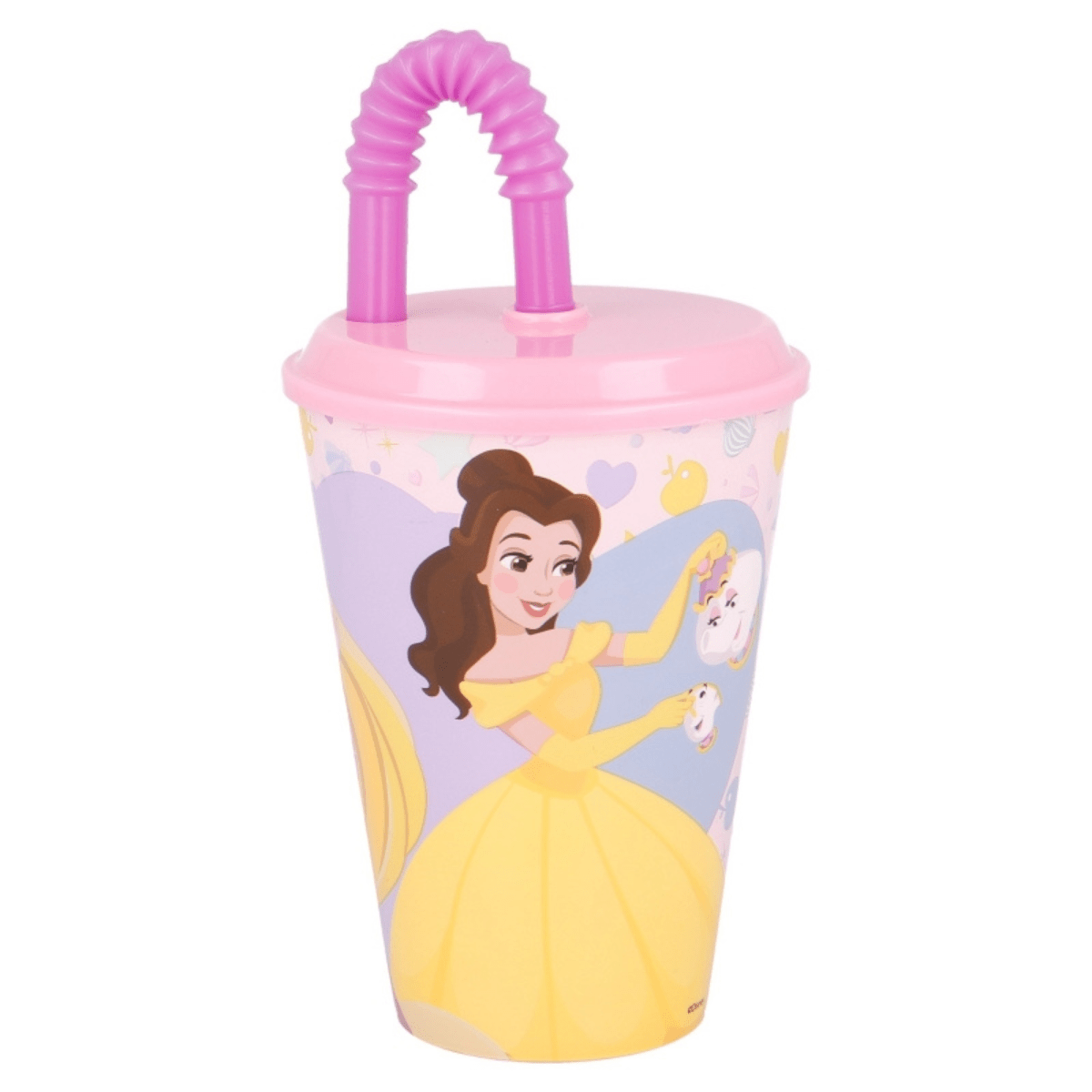 Drikkekopp med sugerør - Disney Prinsesser