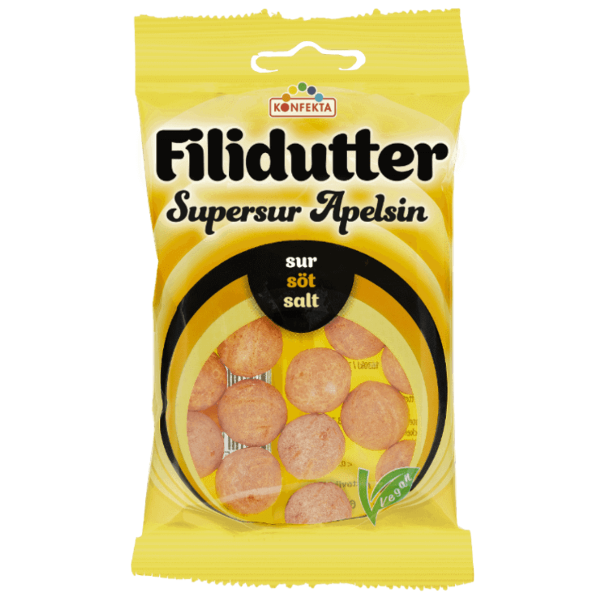 Filidutter Supersur Appelsin 65g