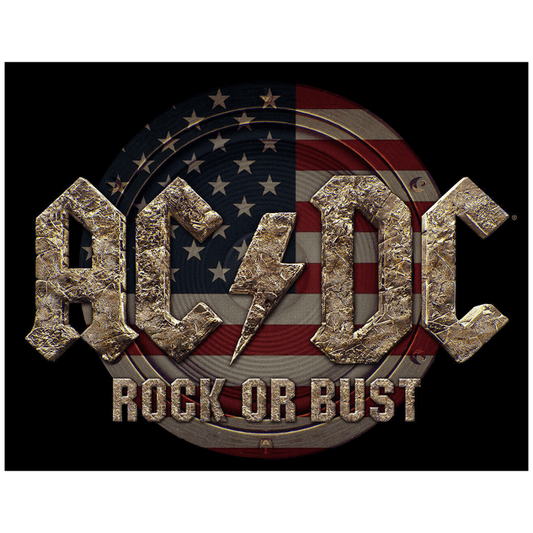 Metallskilt - AC/DC Rock or Bust
