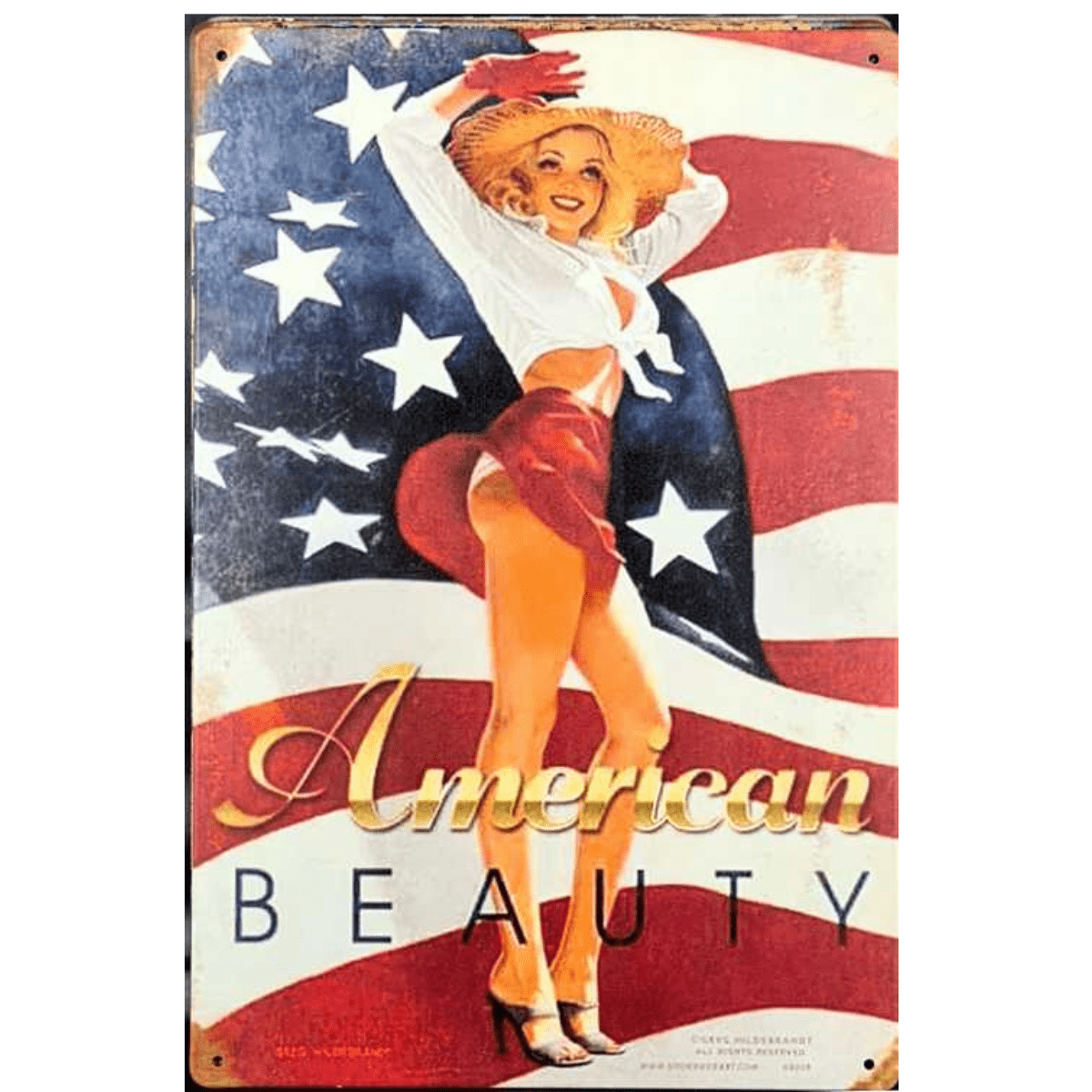 Metallskilt - American Beauty