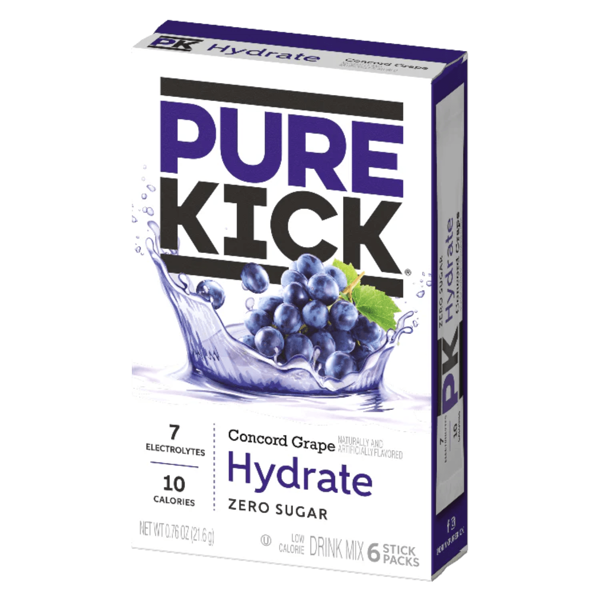 Pure Kick Energy drink mix Concord Grape 6pk Blanda Drops AS