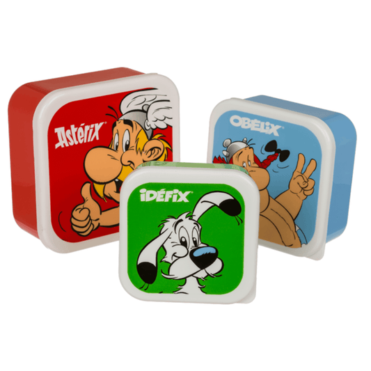 3-pack lunsjbokser- Asterix, Obelix og Idefix