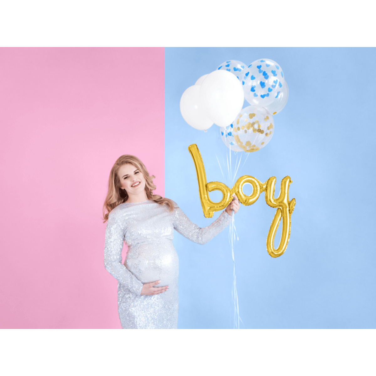 Folieballong Boy, Gull 63.5x74cm
