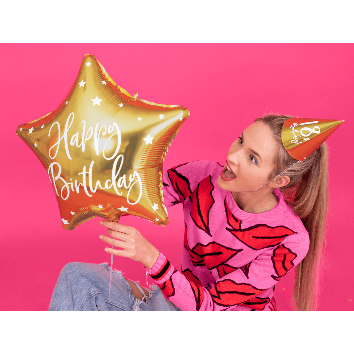 Folieballong "Happy Birthday" Gull