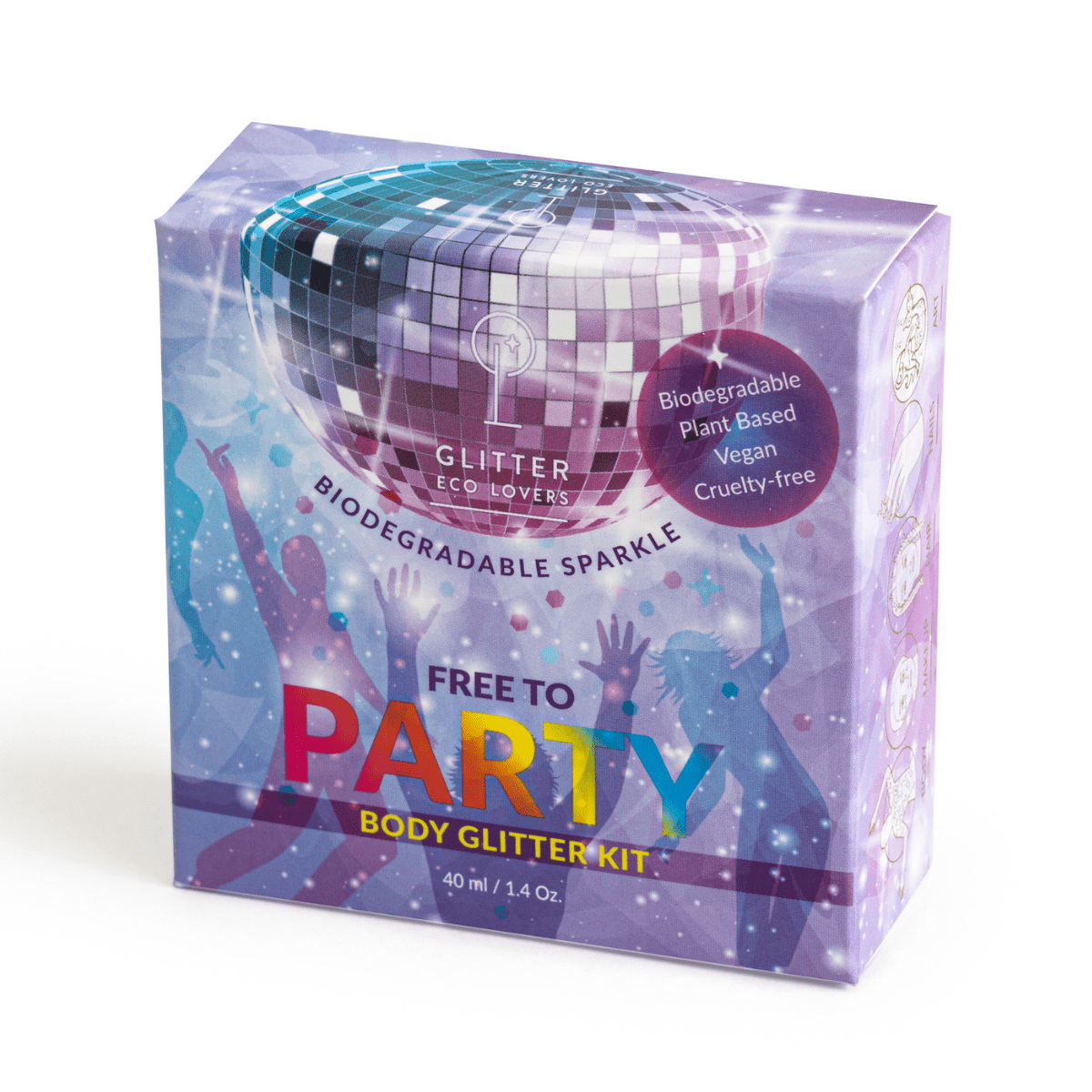 Free to PARTY body glitter kit Blanda Drops AS