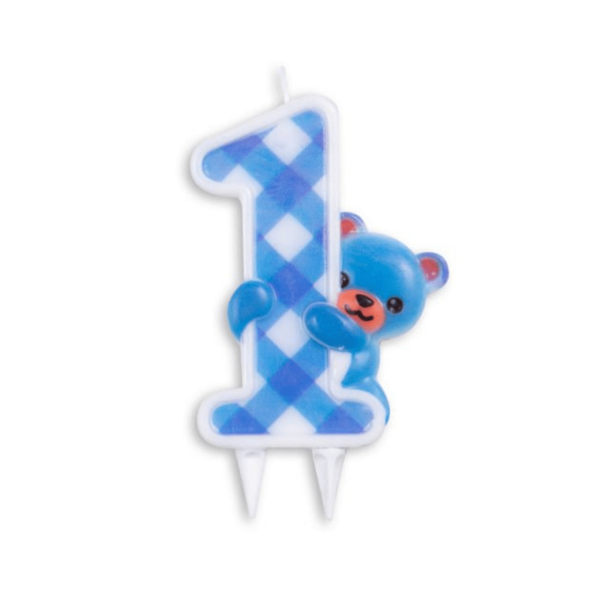 Kakelys med bamse Blå, 1 år