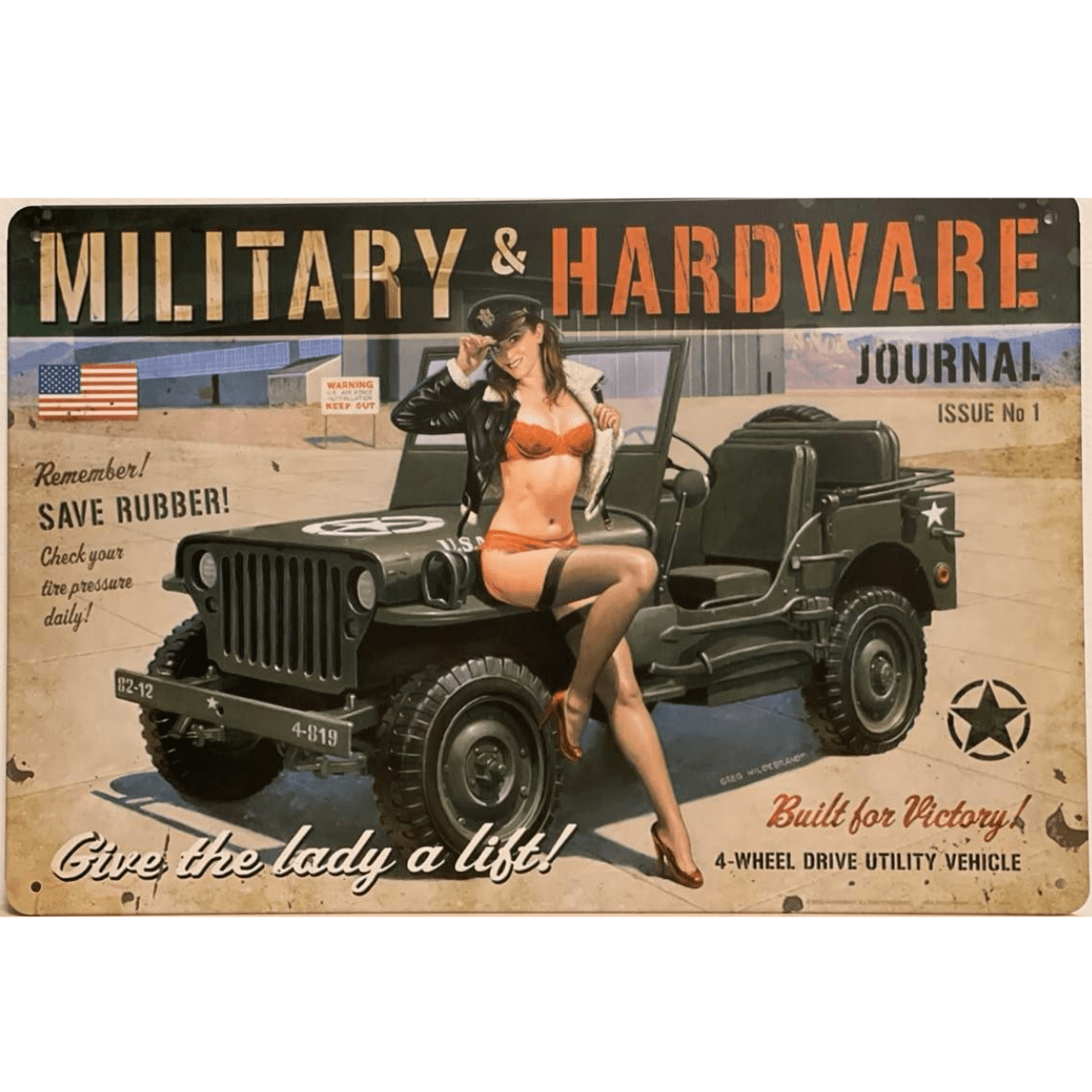 Metallskilt- Military & Hardware