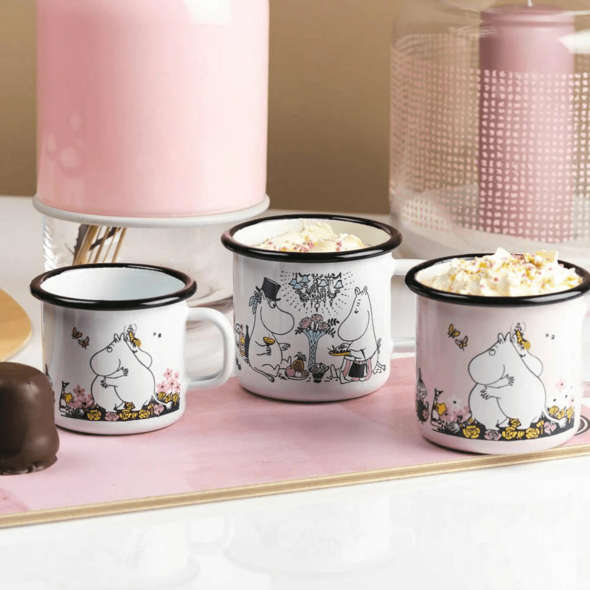Mummikopp emalje- Klem Rosa 3,7dl