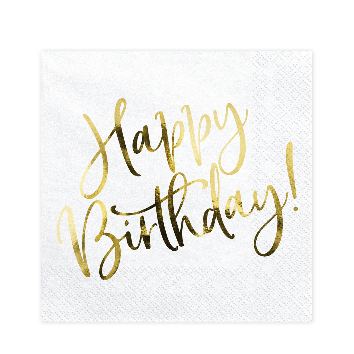 Servietter- Happy Birthday, Gull