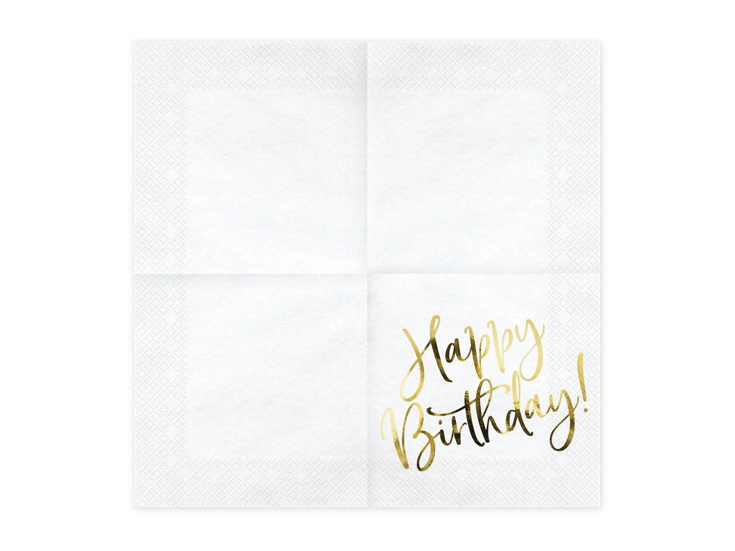 Servietter- Happy Birthday, Gull
