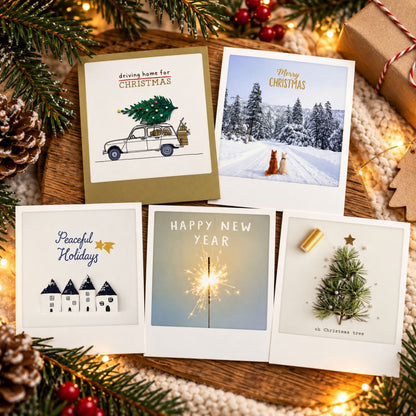 Pickmotion julekortpakke - Bil 5 stk