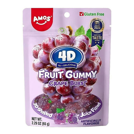Amos 4D Fruit Gummy Grape Burst 65g