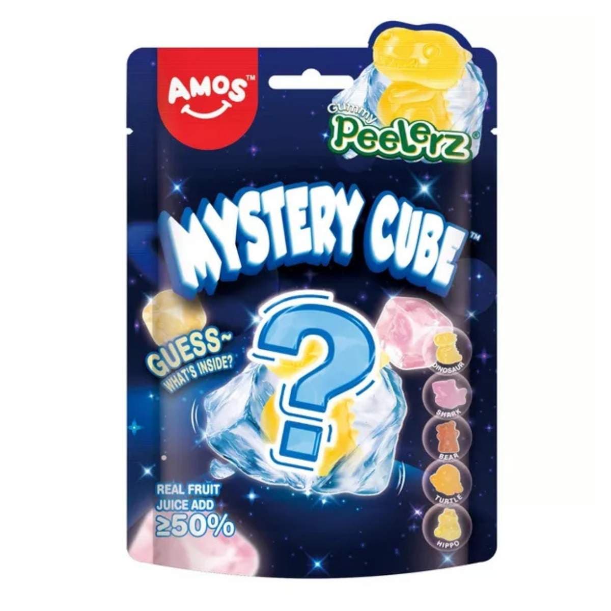 Amos Peelerz Mystery Cube 46g - Skrellbar Mystery Vingummi