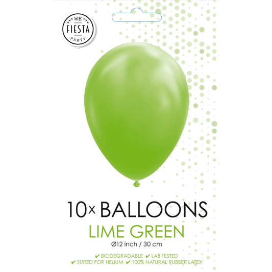 Ballonger 10 stk, Limegrønn