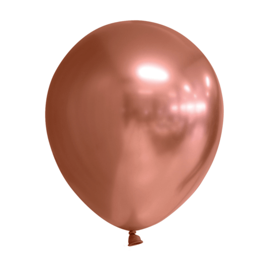 Ballonger 10 stk, Mirror Copper