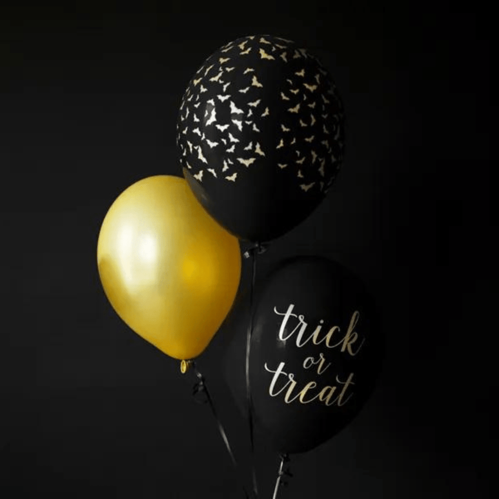 Ballonger Flaggermus, Pastellsvart 6 stk