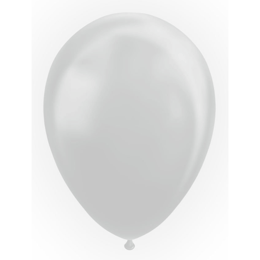 Ballonger Metallic Sølv 10 stk