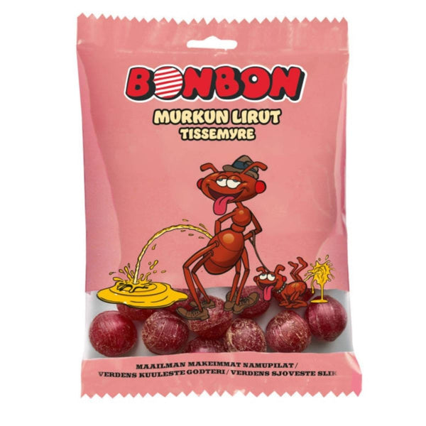 BonBon ((( ⭐ 92&91 BonBon Tissemyr 50g - Jordbærdrops med salmiakkfyll – Blanda Drops AS