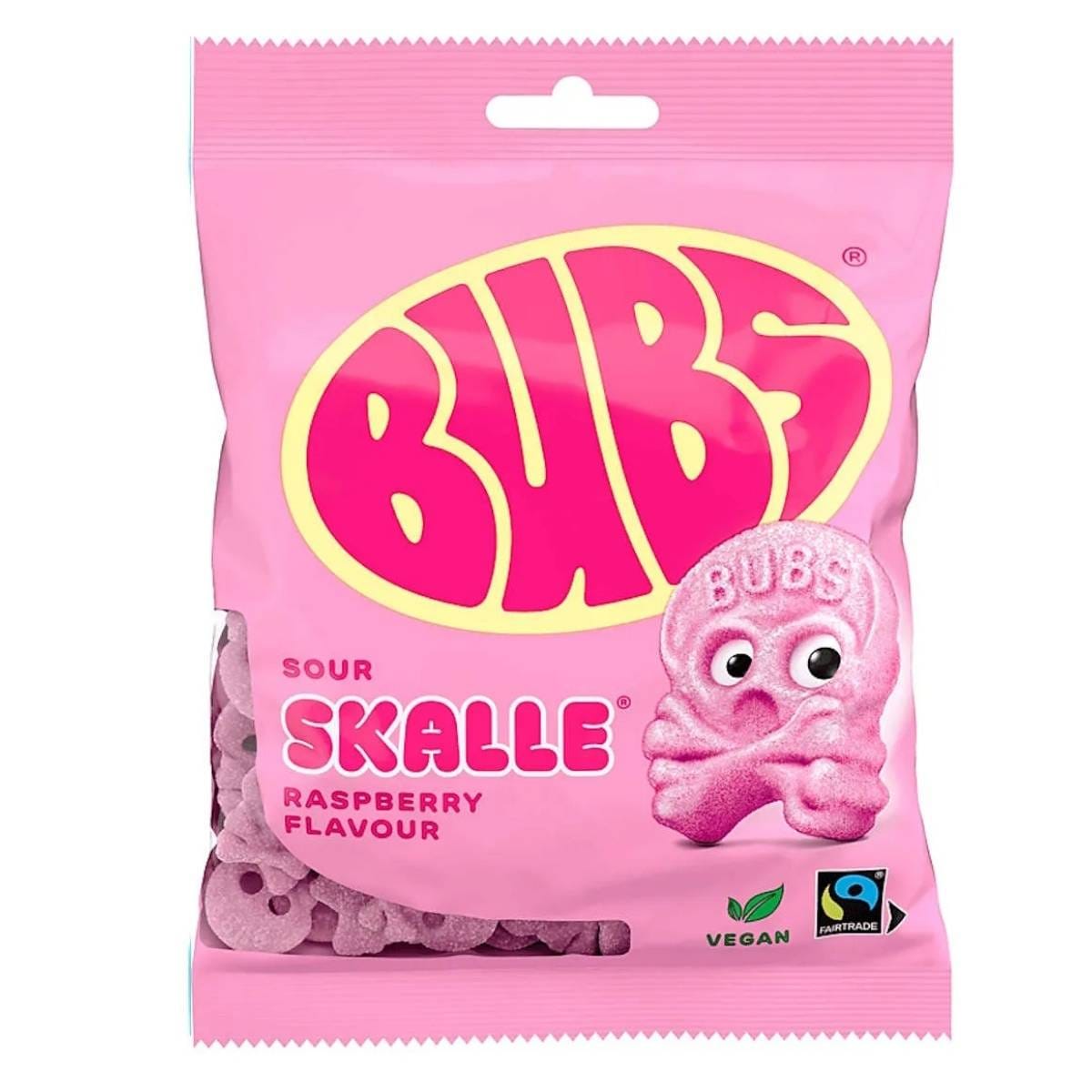 Bubs Cool Bringebær Skalle Skum 90g