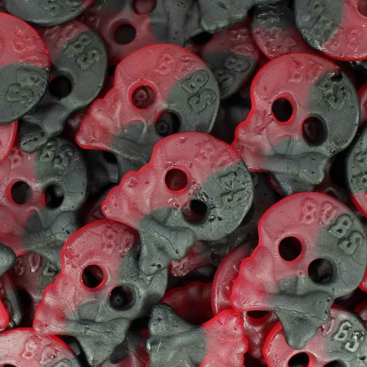 Bubs Raspberry/Liquorice Skulls 300g