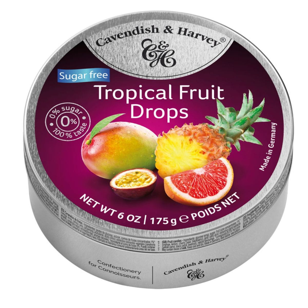 Cavendish & Harvey Tropical Fruit Drops Sugarfree 175g