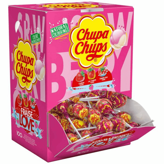 Chupa Chups Strawberry Love 150stk