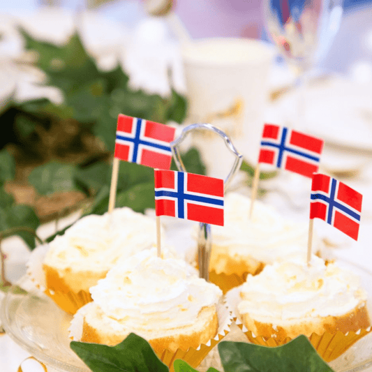 Cocktailflagg Norge 50 stk