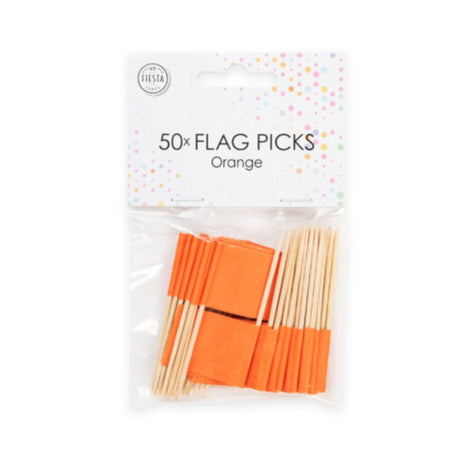 Cocktailflagg Orange 50 stk