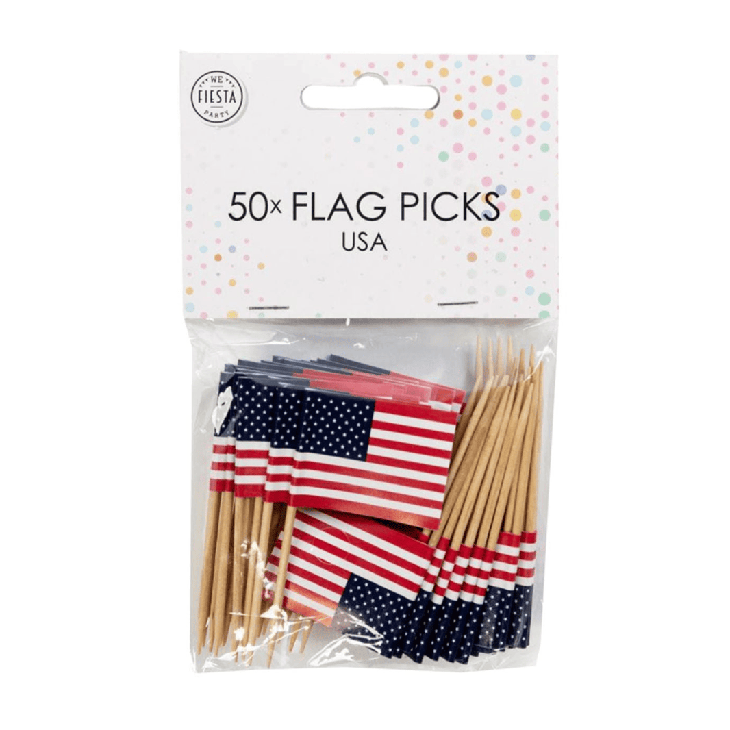 Cocktailflagg USA 50 stk