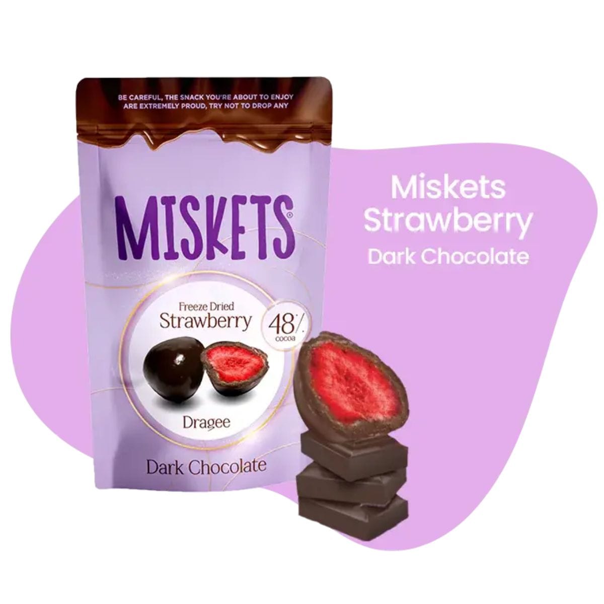 Dark Chocolate Covered Freeze-Dried Strawberry 80g