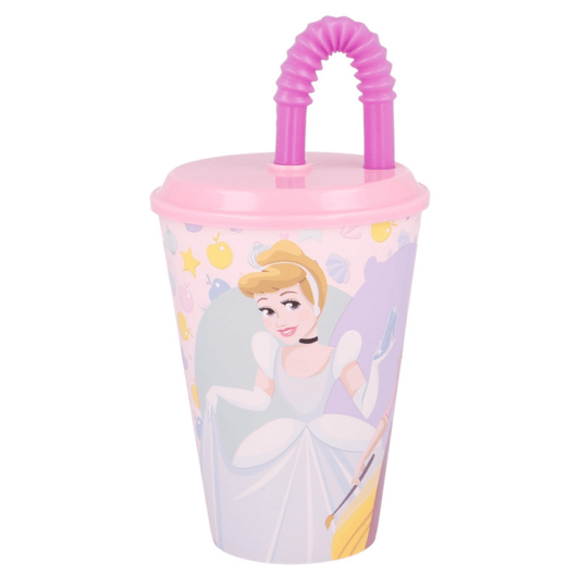 Drikkekopp med sugerør - Disney Prinsesser