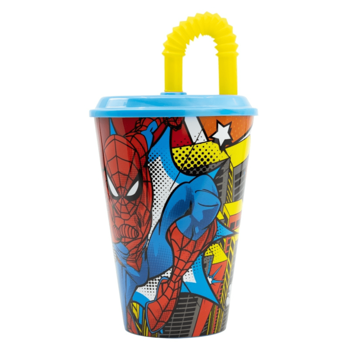 Drikkekopp med sugerør - Spiderman Midnight Flyer