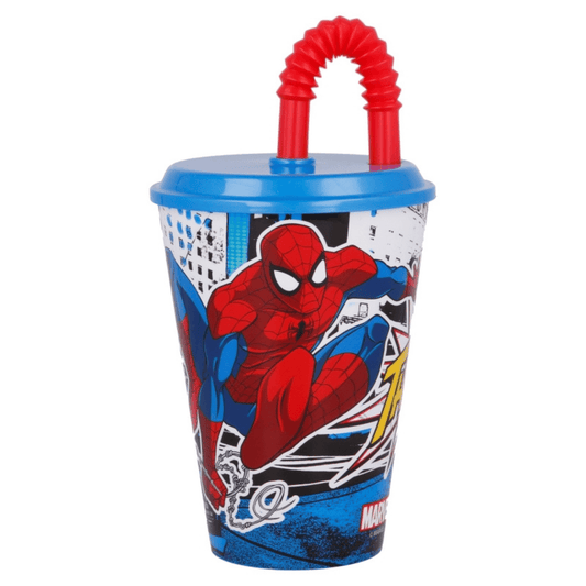 Drikkekopp med sugerør - Spiderman Streets