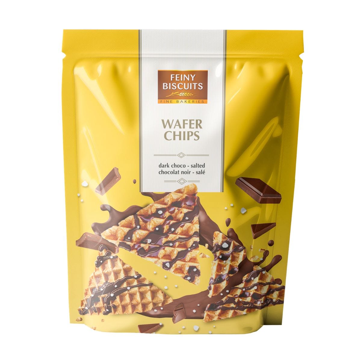 Feiny Wafer Chips Mørk Sjokolade & Havsalt 70g