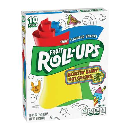 Fruit Roll-Ups Blastin' Berry Hot Colors 141g