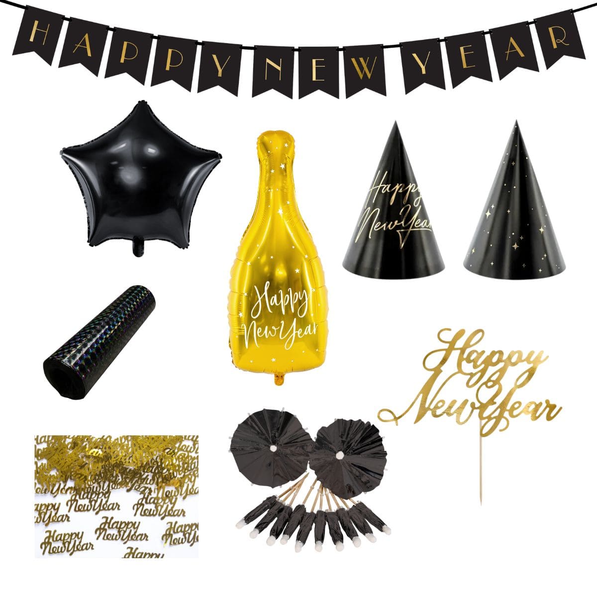 Happy New Year - Dekorpakke