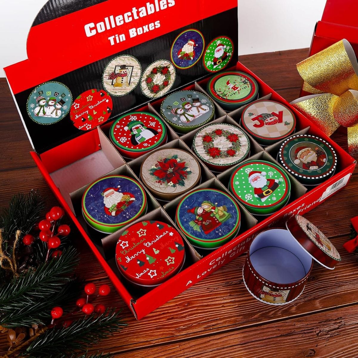 Juleboks Rund - Assorterte Motiver