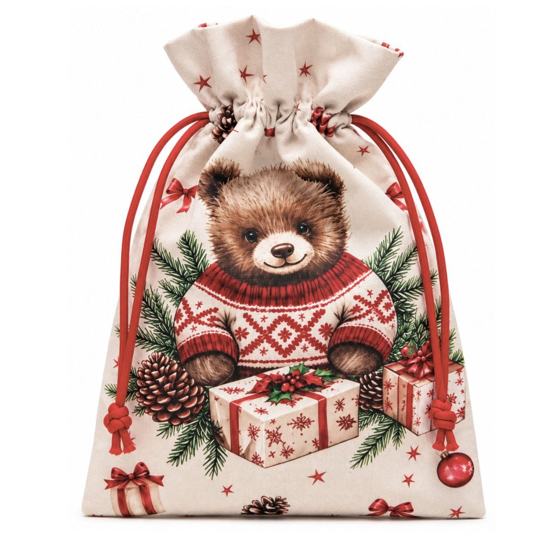 Julepose med Bamse 20 x 13 cm