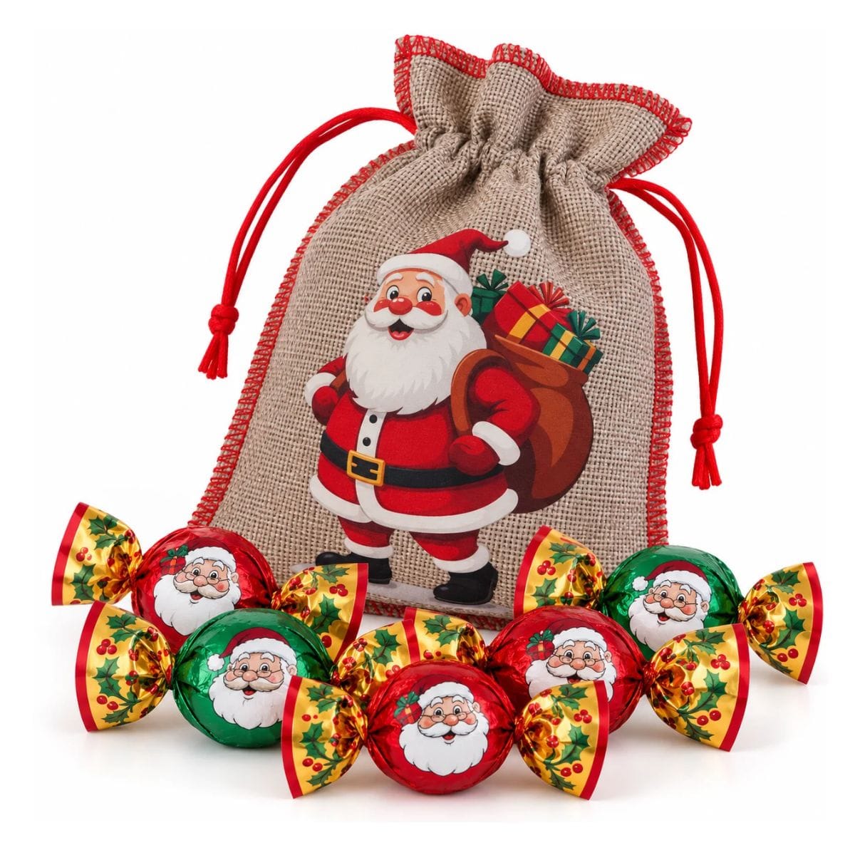 Julepose med Sjokolade 12 stk - Julenisse