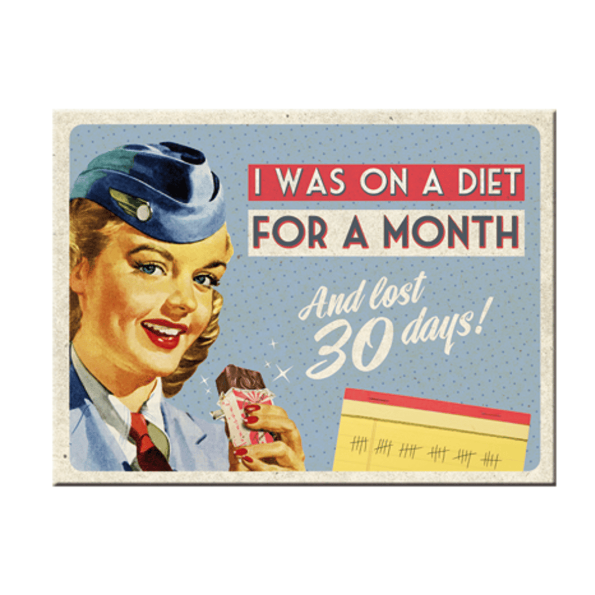 Kjøleskapsmagnet - On a Diet for a Month