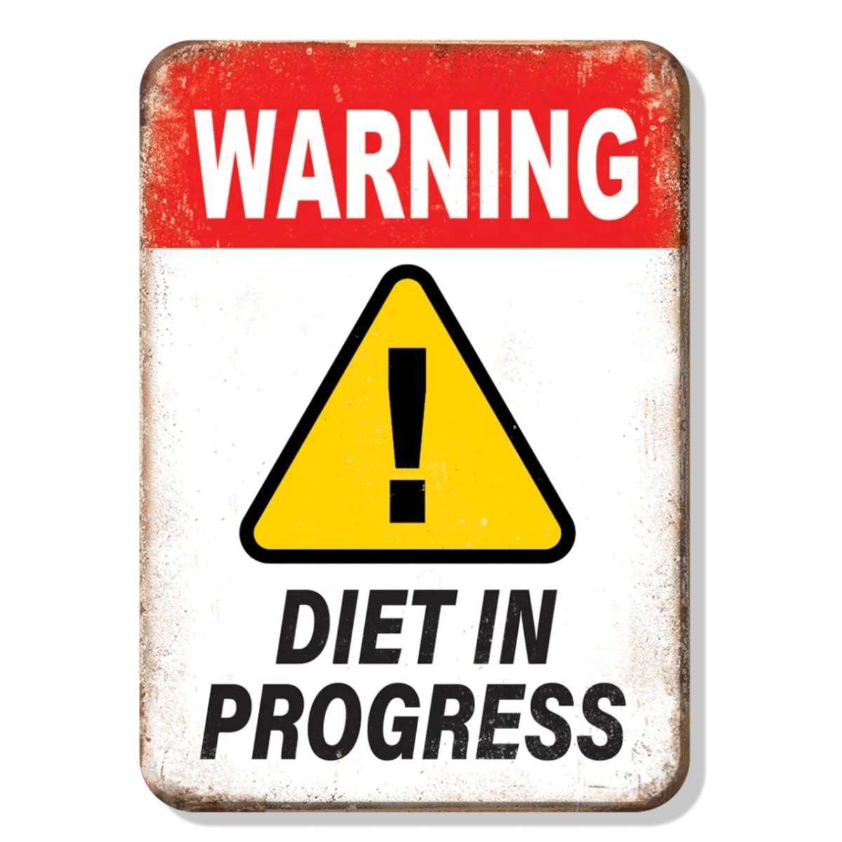 Kjøleskapsmagnet - Warning Diet