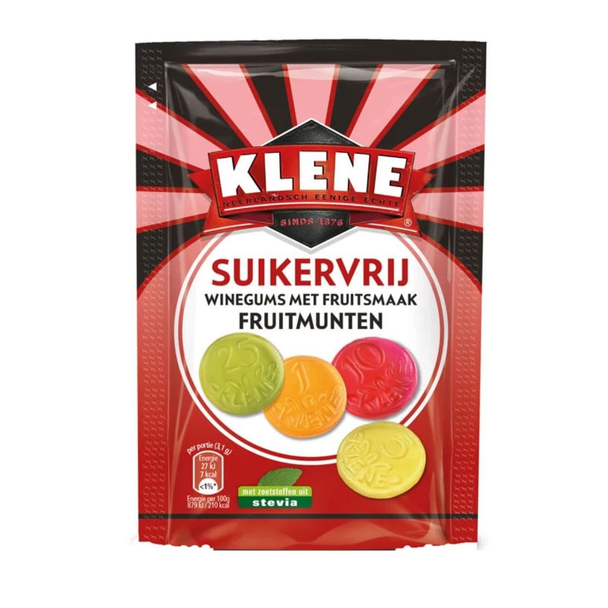 Klene Sukkerfri Vingummimynter 110g
