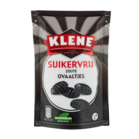 Klene Sukkerfrie Salte Ovale Lakrisbiter 110g