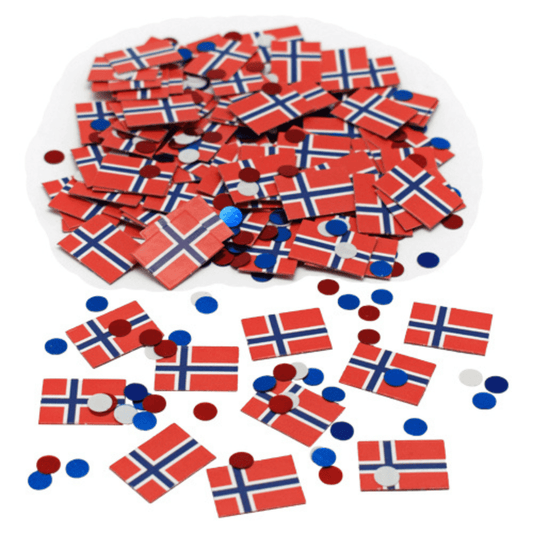 Konfetti Flagg Norge