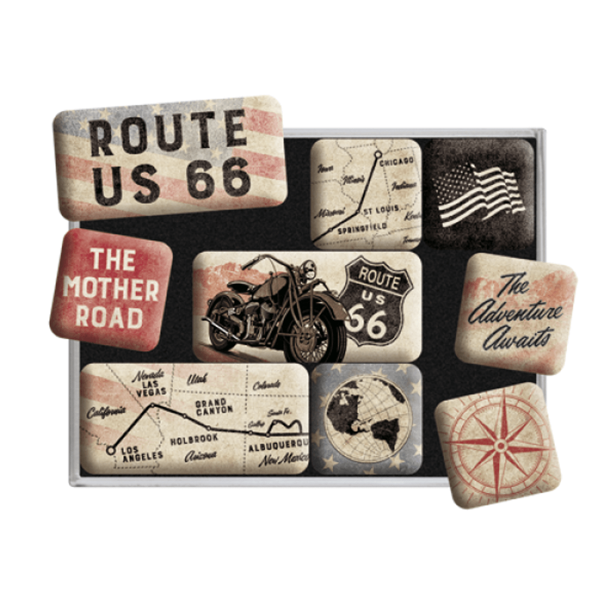 Magnetsett -  Route 66 Bike Map