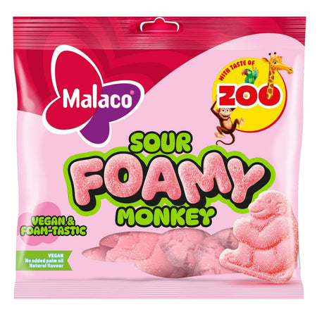 Malaco Zoo Foamy Monkey Sour 115g