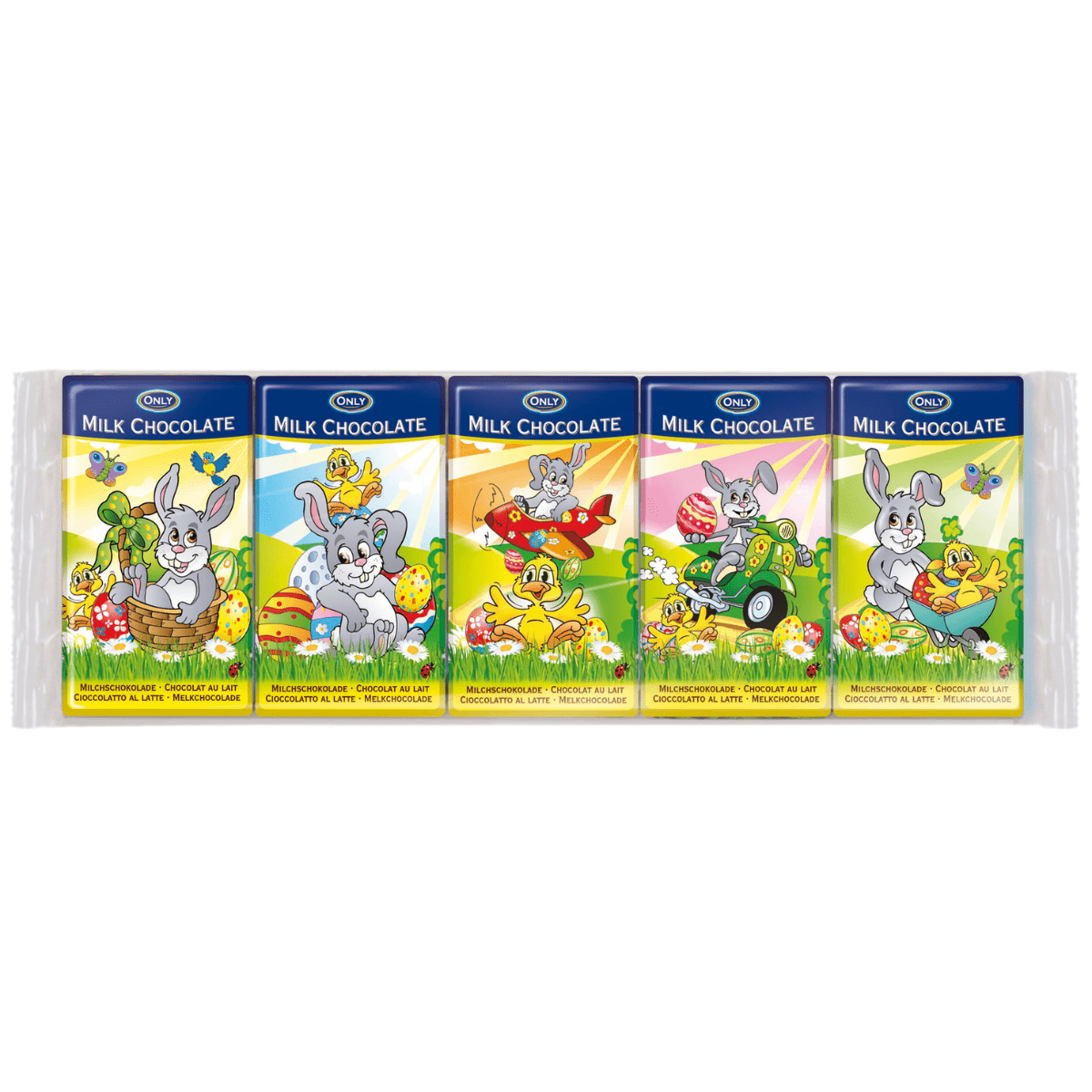 Melkesjokolade Påskemotiv 5x15g