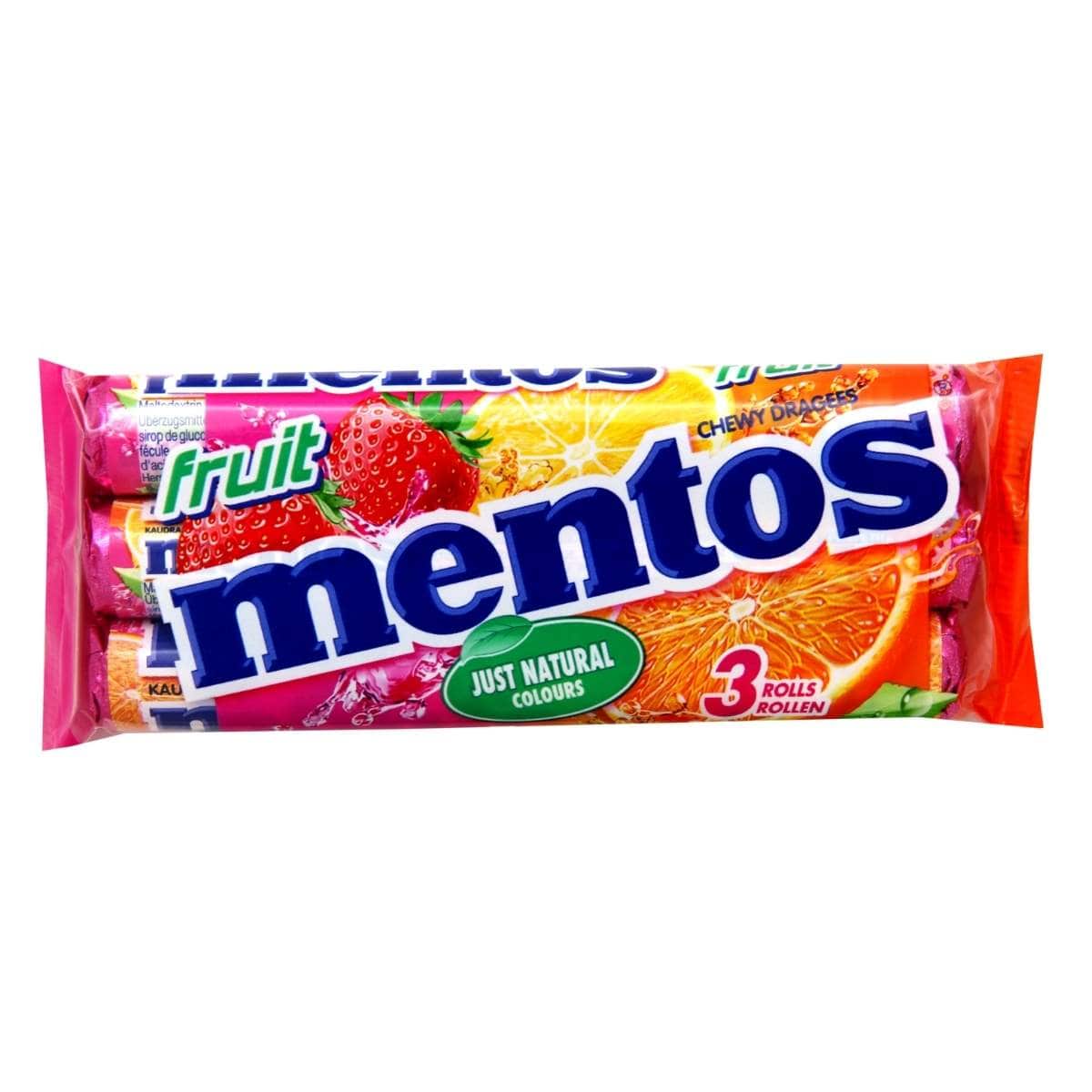 Mentos Fruit Chewy Candies 3pk