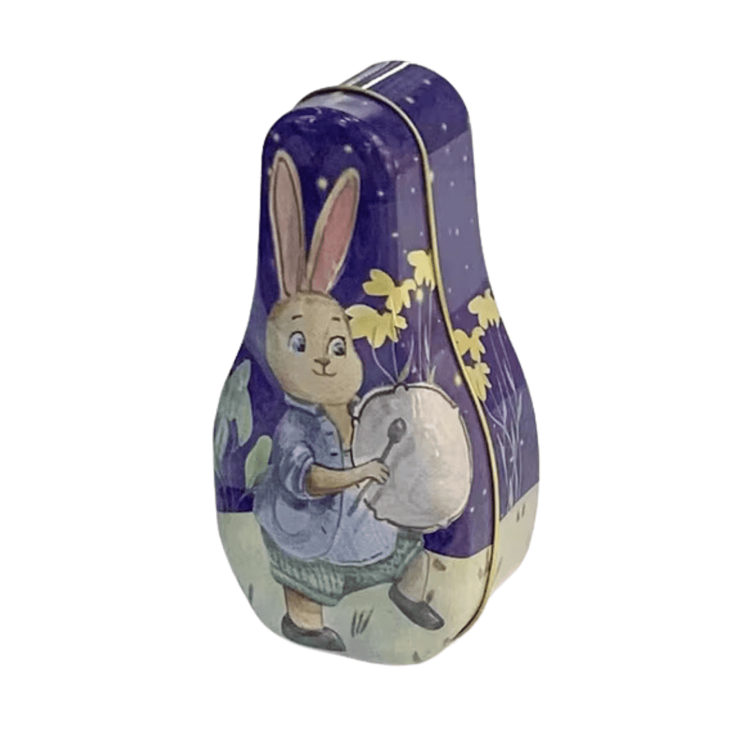 Metallboks Hare spiller- Blå